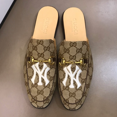 Gucci 2019 Mens Horsbit Yankees Blopper-mule - 구찌 남성 홀스빗 양키스 블로퍼뮬 Guc01203x.Size(240 - 275).브라운