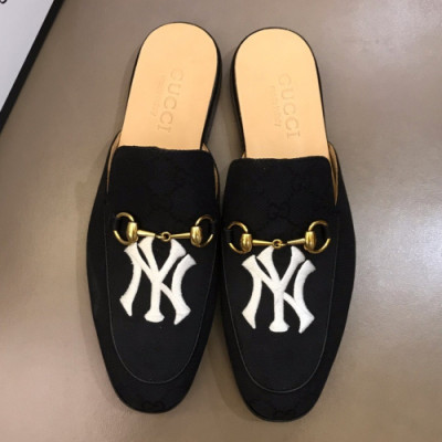 Gucci 2019 Mens Horsbit Yankees Blopper-mule - 구찌 남성 홀스빗 양키스 블로퍼뮬 Guc01204x.Size(240 - 275).블랙