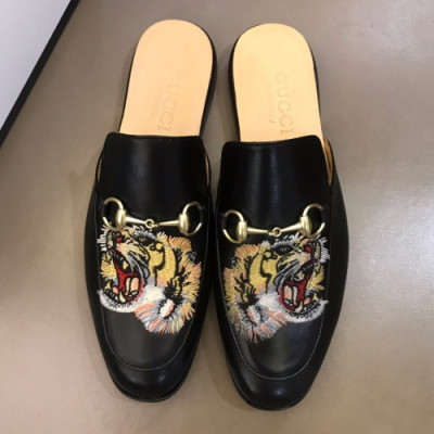 Gucci 2019 Mens Horsbit Tiger Blopper-mule - 구찌 남성 홀스빗 타이거 블로퍼뮬 Guc01205x.Size(240 - 275).블랙