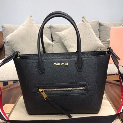 MiuMiu 2019 Tote Shoulder Cross Bag,26cm - 미우미우 2019 토트 숄더 크로스백,5BG137, MIUB0328, 26cm,블랙