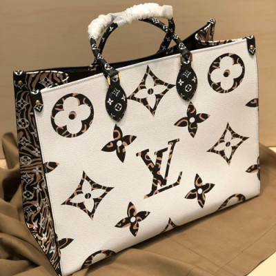 Louis Vuitton 2019 Onthego Tote Shopper Bag,41cm - 루이비통 2019 온더고 토트 쇼퍼백 M44570,LOUB1408 ,41cm,블랙+화이트