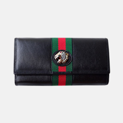 Gucci 2019 Rajah Tiger Head Wallet 573789 - 구찌 2019 라자 타이거 헤드 남여공용 장지갑  GUW0028.Size(19CM).블랙