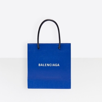 Balenciaga 2019 Leather  Mini Tote Shopper Bag,21.5CM - 발렌시아가 2019 레더 미니 토트 쇼퍼백,BGB0325,21.5CM,블루