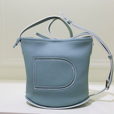 Delvaux 2019 Pin Leather Shoulder Bag,20CM - 델보 2019 핀 레더 숄더백,DVB0283 .20CM,스카이블루