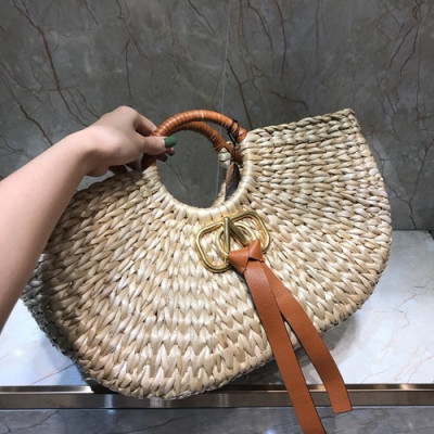 Valentino 2019 V-ring Tote Bag,40CM - 발렌티노 2019 브이링 토트백,VTB0532,40CM,베이지