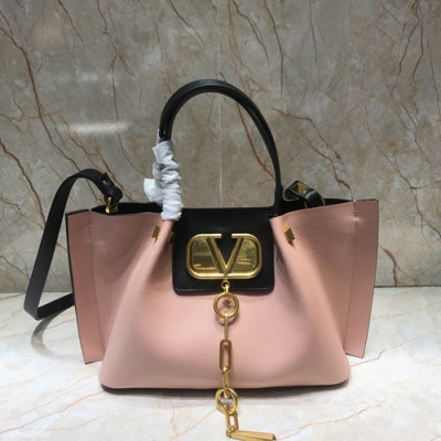 Valentino 2019 Garavani Escape Leather Small Tote Shoudler Shopper Bag,31CM - 발렌티노 2019 가라바니 이스케이프 레더 스몰 토트 숄더 쇼퍼백, VTB0547,31CM,인디핑크