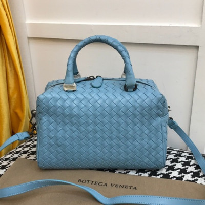 Bottega Veneta 2019 Leather Tote Shoulder Bag,24cm - 보테가 베네타 2019 레더 토트 숄더백, 9179,BVB0255,24cm,스카이블루