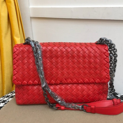 [매장판]Bottega Veneta 2019 Chain Shoulder Bag,27.5cm - 보테가 베네타 2019 체인 숄더백, 7716,BVB0257,27.5cm,레드