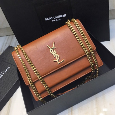 Saint Laurent 2019 Women Monogram Shoulder Bag,22CM - 입생로랑 2019 여성용 모노그램 숄더백 442906 , SLB0355,22CM,브라운