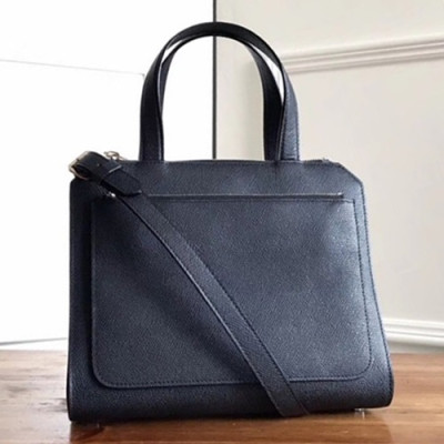 Valextra 2019 Passepartout Leather Tote Shoulder Bag,26CM - 발렉스트라 2019 패스파토 레더 토트 숄더백,VALB0045,26CM,블랙