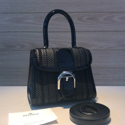 Delvaux 2019 Brillant Tote Shoulder Bag,20 CM - 델보 2019 브리앙 토트 숄더백,DVB0289.20 CM,블랙