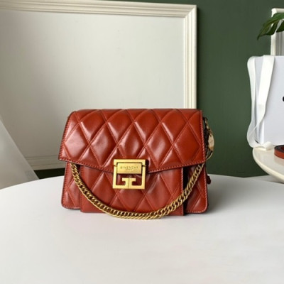 Givenchy 2019 GV3 Leather Medium Chain Shoulder Bag,21.5CM - 지방시 2019 GV3 레더 미듐 체인 숄더백,GVB0059,21.5CM,브릭레드