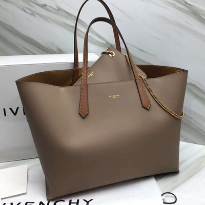 Givenchy 2019 Leather Tote Shoulder Shopper Bag,35CM - 지방시 2019 레더 토트 숄더 쇼퍼백,GVB0080,35CM,카키그레이