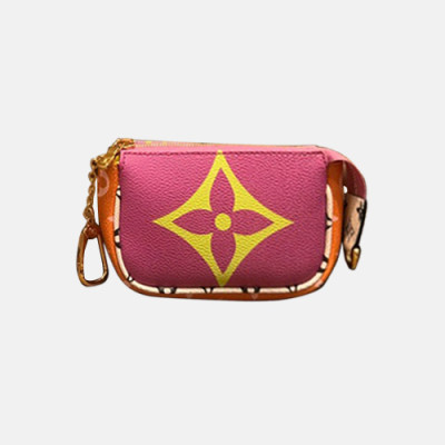 Louis Vuitton 2019 Pochette Monogram PVC Womens Coin Purse,M67579,12cm  - 루이비통 2019 포쉐트 모노그램 PVC 여성용 코인 퍼스 LOUW0158,12cm,핑크