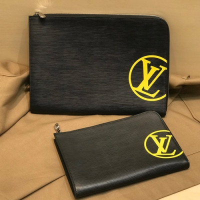 Louis Vuitton 2019 Pochette Jour Epi Leather Clutch Bag,27/34.5cm - 루이비통 2019 포쉐트 주르 에삐 레더 남여공용 클러치백 M63519,LOUB1440,27/34.5cm,블랙