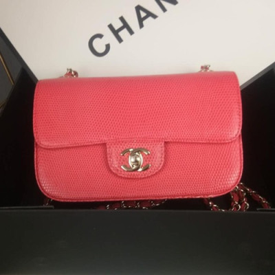 Chanel 2019 Lizard Leather Chain Shoulder Bag - 샤넬 2019 리저드 레더 체인 숄더백 CHAB0813,레드핑크(금장)