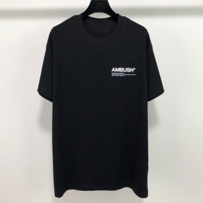 Ambush 2019  Mens Logo Cotton Short Sleeved Tshirt - 앰부시 남성 로고 코튼 반팔티 Amb0013x.Size(s - l).블랙