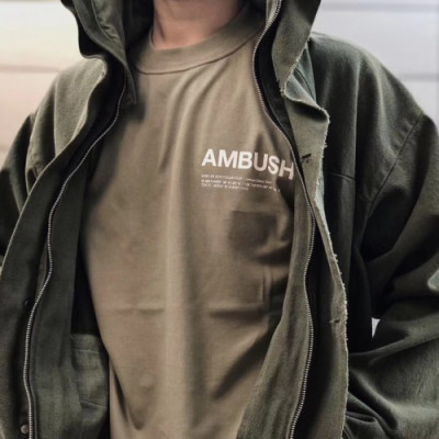 Ambush 2019  Mens Logo Cotton Short Sleeved Tshirt - 앰부시 남성 로고 코튼 반팔티 Amb0015x.Size(s - l).올리브