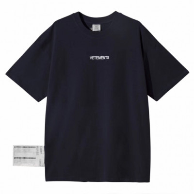 Vetements 2019 Mens Printing Logo Cotton Short Sleeved Oversize Tshirt - 베트멍 남성 프린팅 로고 코튼 오버사이즈 반팔티 Vet0023x.Size(xs - l).블랙