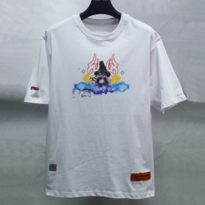 Heron Preston 2019 Mens Printing Cotton Crew neck Short Sleeved Oversize Tshirt - 헤론프레스턴 남성 프린팅 코튼 오버사이즈 반팔티 Hron0015x.Size(xs - l).화이트