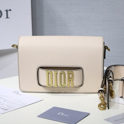 Dior 2019 Leather Chain Shoulder Bag ,25CM - 디올 2019 레더 여성용 체인 숄더백,DIOB0276,25CM,화이트