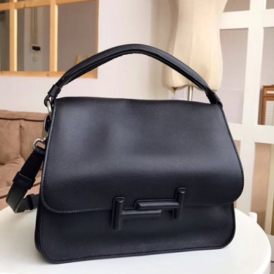 Tod's 2019 Double T Leather Tote Shoulder Bag,25cm - 토즈 2019 더블 티 레더 토트 숄더백,TODB0006,25cm,블랙