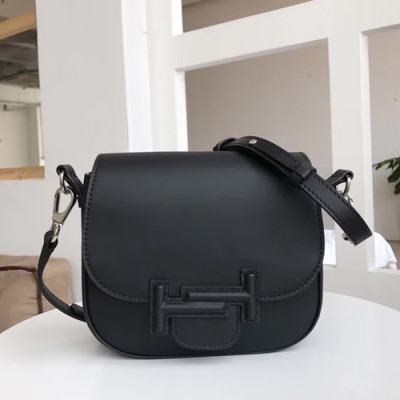 Tod's 2019 Double T Leather Shoulder Bag,22cm - 토즈 2019 더블 티 레더 숄더백,TODB0011,22cm,블랙