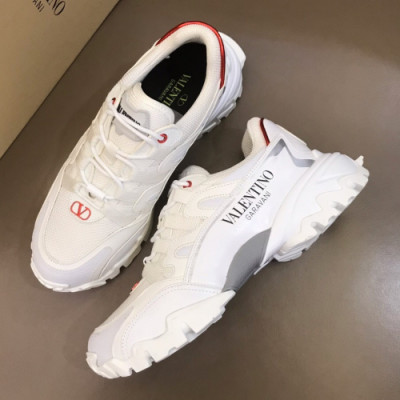 Valentino 2019 Mens Garavani Bounce Sneakers - 발렌티노 남성 로고 레더 스니커즈 Val01x.Size(240 - 280).화이트