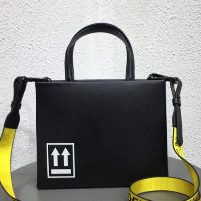 Off White 2019 Leather Tote Shoulder Bag,22cm - 오프화이트 2019 레더 토트 숄더백 5539-OFFB0028,22cm,블랙