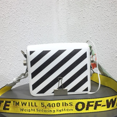 Off White 2019 Leather Binder Clip Shoulder Bag,19cm - 오프화이트 2019 레더 바인더 클립 숄더백 5503-OFFB0044,19cm,화이트