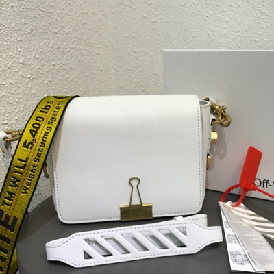 Off White 2019 Leather Binder Clip Shoulder Bag,19cm - 오프화이트 2019 레더 바인더 클립 숄더백 5502-OFFB0048,19cm,화이트