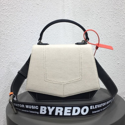 Off White x Byredo 2019 Nylon Tote Shoulder Bag,25cm - 오프화이트 x 바이레도 2019 나일론 토트 숄더백 5531-OFFB0054,25cm,화이트