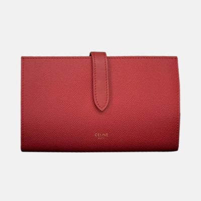 Celine 2019 Ladies Wallet,19cm - 셀린느 2019 여성용 레더 장지갑,CELW00019,19cm.레드