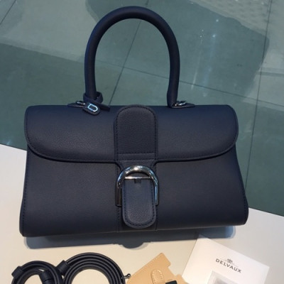 Delvaux 2019 Leather Tote Shoulder Bag,28s CM - 델보 2019 레더 토트 숄더백,DVB0300.28s CM,네이비