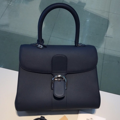 Delvaux 2019 Leather Tote Shoulder Bag,28 CM - 델보 2019 레더 토트 숄더백,DVB0301.28 CM,네이비