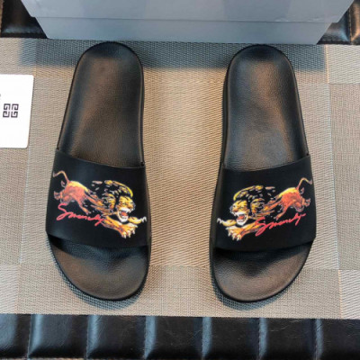 Givenchy 2019 Mens Casual  Tiger Leather Slipper - 지방시 남성 캐쥬얼 타이거 레더 슬리퍼 Giv0196x.Size(240 - 275).블랙