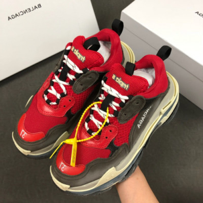 Balenciaga 2019 Mm/Wm Triple'S Clear Sole Runner - 발렌시아가 남자 트리플S 러너 Bal0247x.Size(225 - 275). 레드