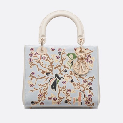 Dior 2019 Lady Dior Tote Shoulder Bag,24CM - 디올 2019 레이디 디올 토트 숄더백 DIOB0322,24CM,연스카이블루