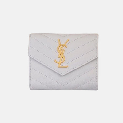 Saint Laurent 2019 Ladies  Wallet - 입생로랑 2019 여성용 반지갑 SLW0022,12.5cm,화이트