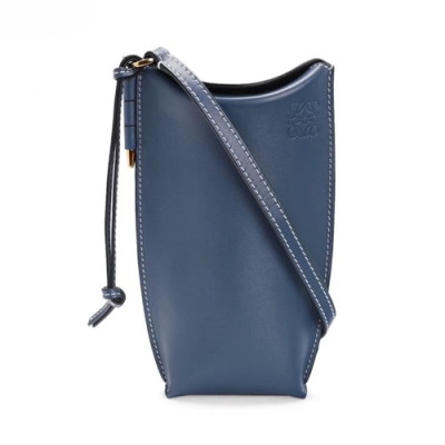 Loewe 2019 Gate Pocket Shoulder Cross Bag / Phone Bag, 19CM - 로에베 2019 게이트 포켓 숄더 크로스백 / 폰백 ,3051-LOEB0050,19CM, 블루