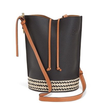 Loewe 2019 Gate Bucket Tote Shoulder Bag, 28CM - 로에베 2019 게이트 버킷 토트 숄더백 ,LOEB0070,28CM, 블랙