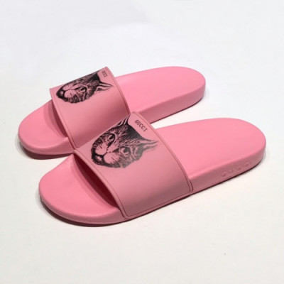 Gucci 2019 Mm/Wm Cat Casual Slipper - 구찌 남자 캐트캐쥬얼 슬리퍼 Guc0408x.Size(225 - 275).베이비핑크