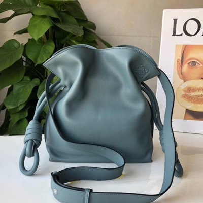 Loewe 2019 Flamenco Knot Small Tote Shoulder Bag, 29.5CM - 로에베 2019 플라멩고 노트 스몰 토트 숄더백 ,LOEB0090, 29.5CM, 블루