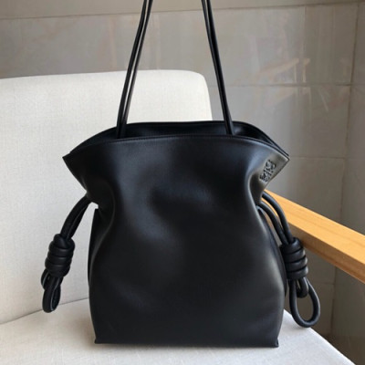 Loewe 2019 Flamenco Knot Small Tote Shoulder Bag, 29.5CM - 로에베 2019 플라멩고 노트 스몰 토트 숄더백 ,LOEB0092, 29.5CM, 블랙