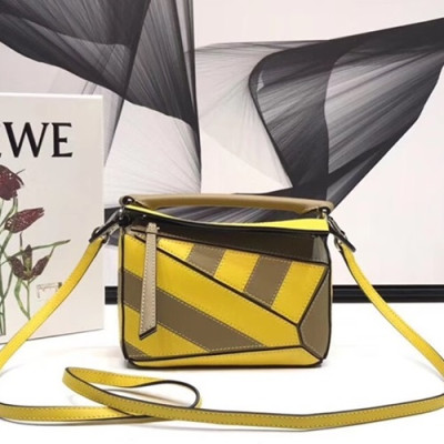 Loewe 2019 Puzzle Mini Shoulder Bag, 18CM - 로에베 2019 퍼즐 미니 숄더백 ,LOEB0128, 18CM, 옐로우