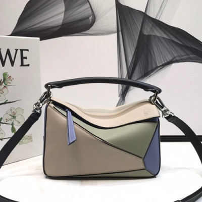 Loewe 2019 Puzzle Small Shoulder Bag, 24CM - 로에베 2019 퍼즐 스몰 숄더백 ,LOEB0134, 24CM,베이지+카키