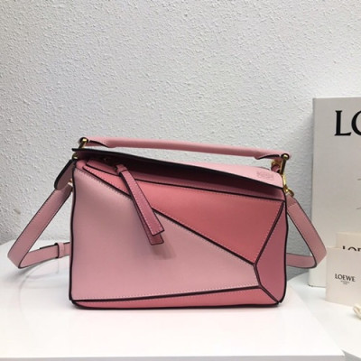 Loewe 2019 Puzzle Small Shoulder Bag, 24CM - 로에베 2019 퍼즐 스몰 숄더백 ,LOEB0140, 24CM,핑크