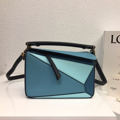 Loewe 2019 Puzzle Small Shoulder Bag, 24CM - 로에베 2019 퍼즐 스몰 숄더백 ,LOEB0144, 24CM,블루