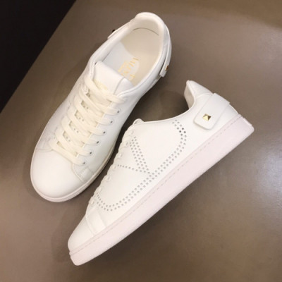 Valentino 2019 Mens Logo Low - top Sneakers - 발렌티노 2019 남성 Logo 로우탑 스니커즈 Val0221x.Size(240 - 270).화이트