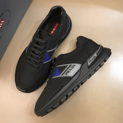 Prada 2019 Mens Casual Logo Leather  Two-tone Runner  - 프라다 남성 캐쥬얼 로고 레더 투톤 러너 Pra0652x.Size(240 - 270).블루